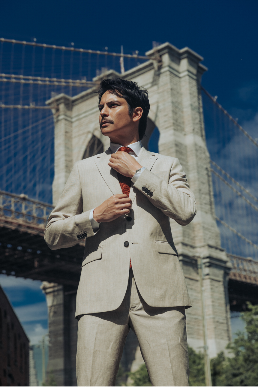 Inspiration costume : du beige pour l'été